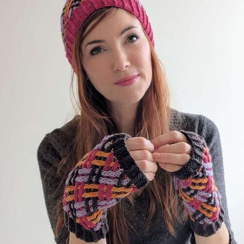 Diamond Quartet Mitts and Hat